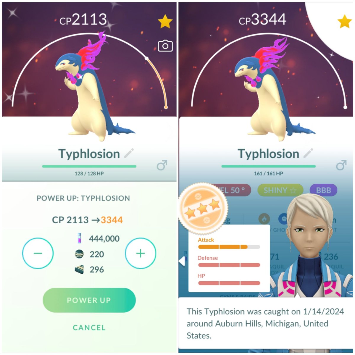 Sinfool69's tweet photo. Today's #MaxOutMonday is brought to you by the letter S!

• Shiny Decidueye to level 50
• Shiny Typhlosion to level 50
• Shiny Reshiram to level 50
• Shadow Flygon to level 40

#PokemonGO https://t.co/IL7F5UtkSS
