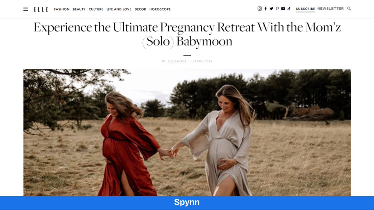 spynn_co's tweet image. 🌟 Make your brand the talk of the town with Spynn! 

Like Mom&apos;z Solo Babymoon in ELLE Canada, your story deserves to be heard. 

Send Us a Message to start your journey! #SpynnCo #BrandSuccess