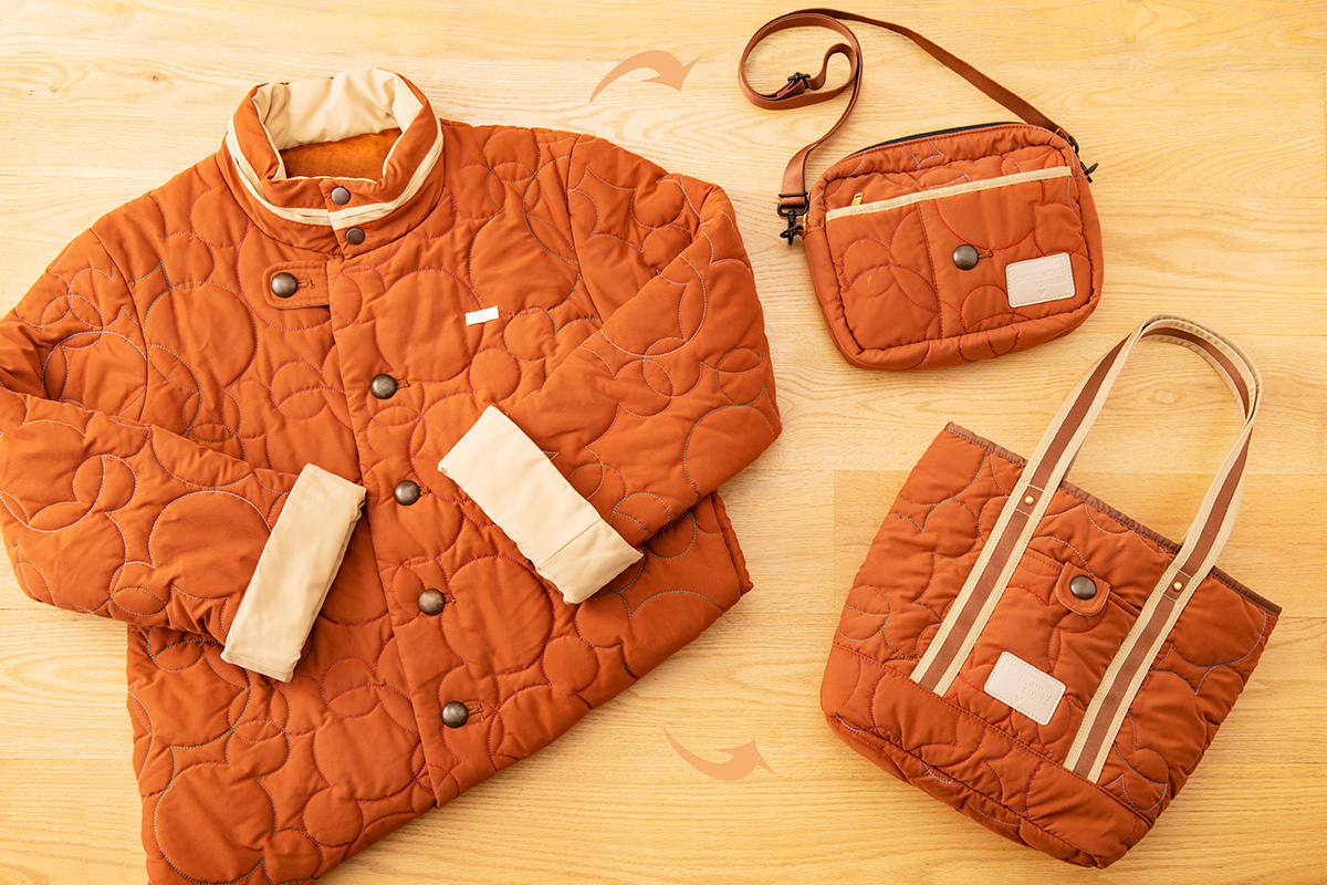 ディズニーリゾート キャストコスチューム アップサイクル トートバッグ ディズニーリゾート キャストコスチューム アップサイクル トート