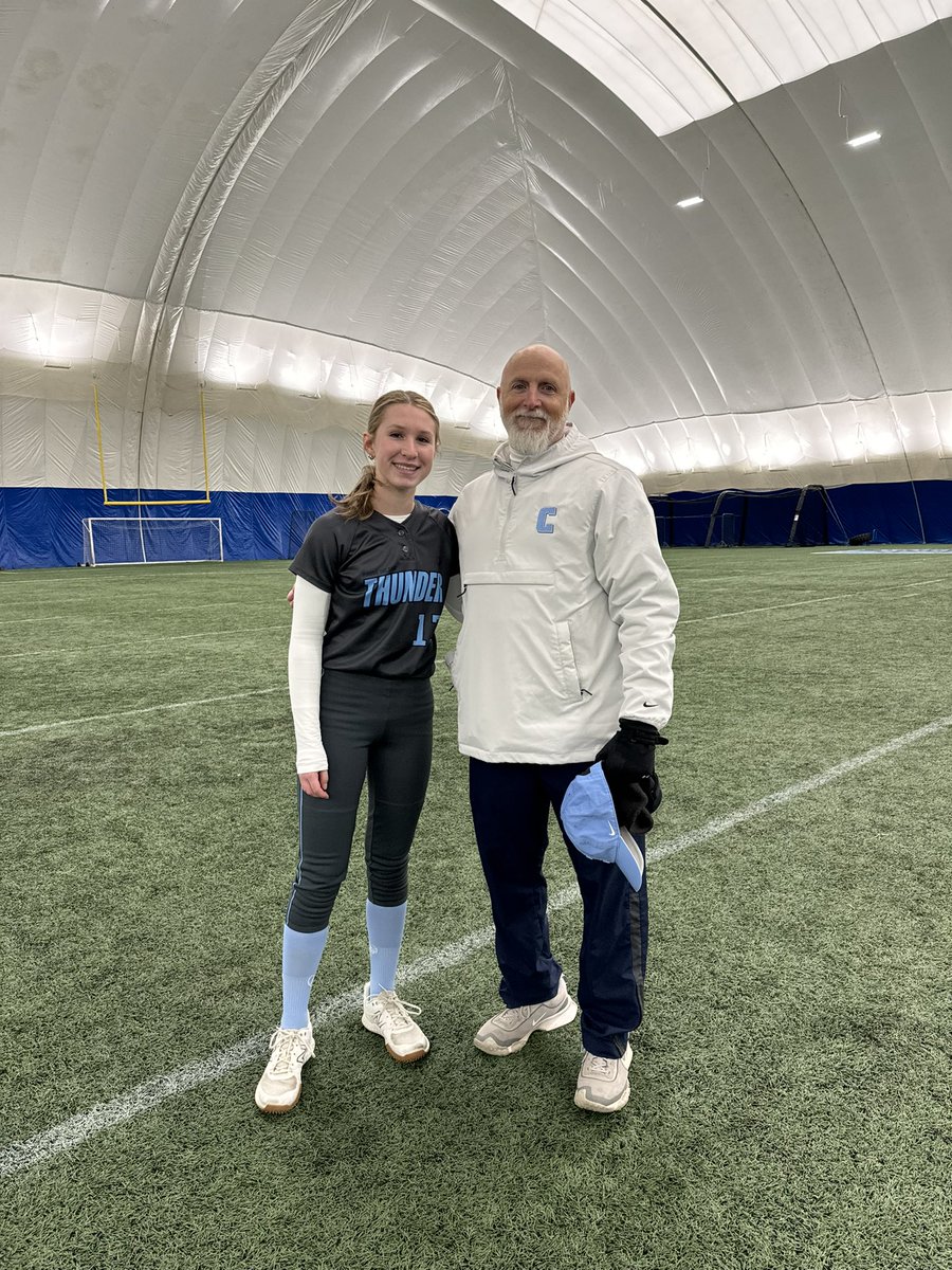 Had a great weekend at Columbia! Thank you @JenTeague24 and @CU_CoachO for great instruction and it was so great to get some live hitting! @CULionsSoftball @RITG16unational @thunderjam134 @BobRossiRITG @HopsAP