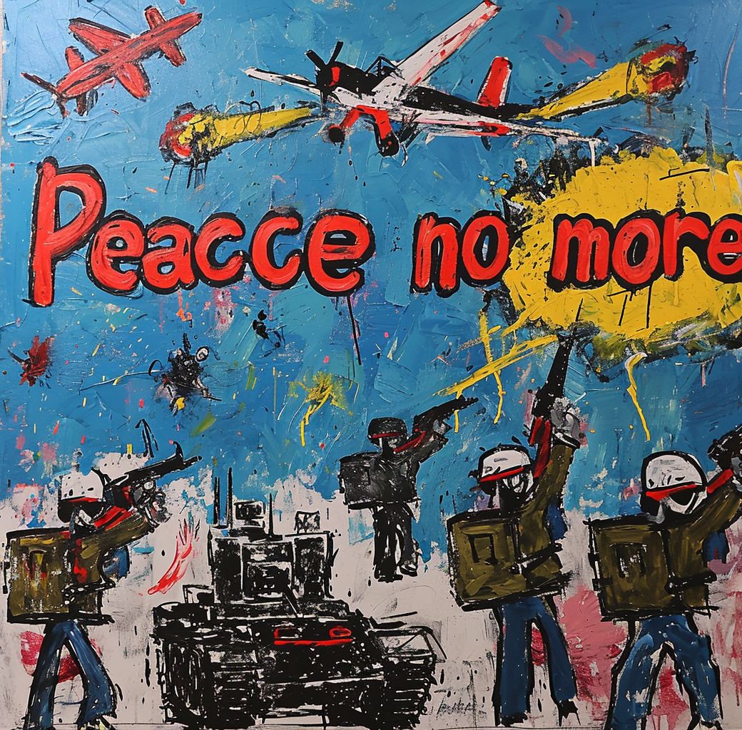 hmarts1993's tweet photo. War No Peace Society #9
#StopWar #ArtGallery #PopCulture #ContemporaryArt #DigitalArt #AIart #GenerativeArt #AI https://t.co/1atbLLVmQt