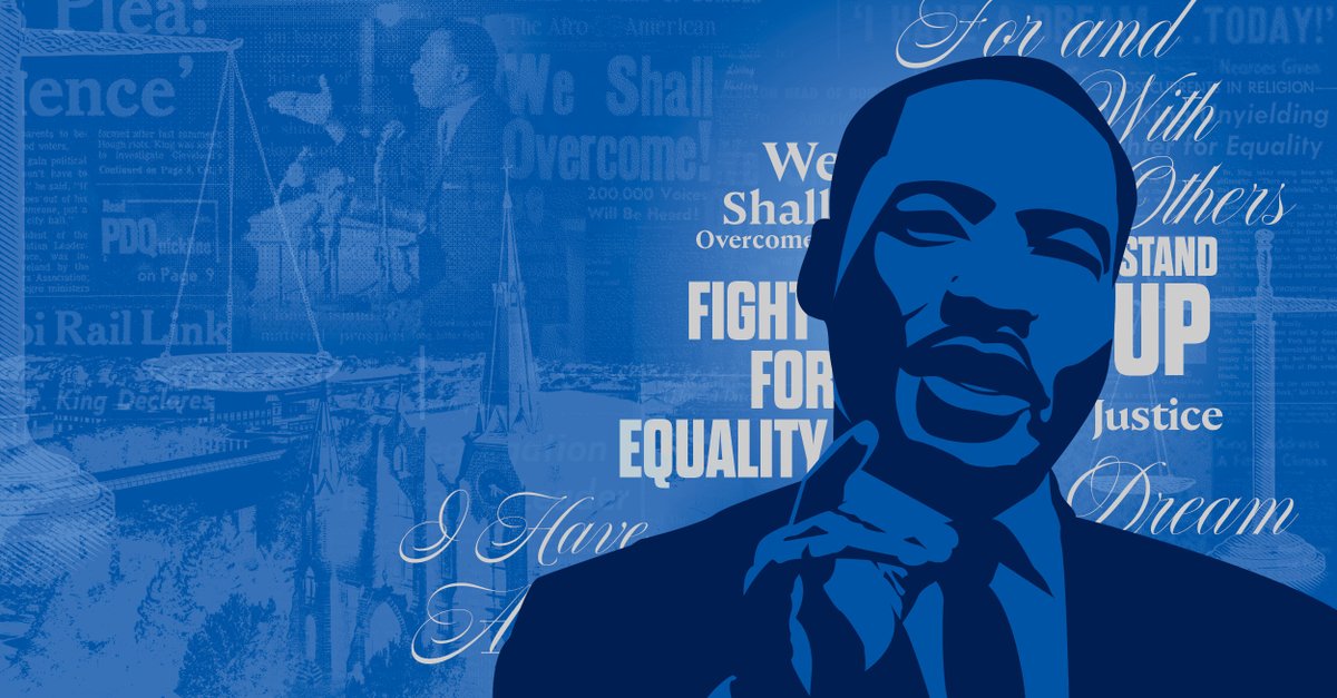 Creighton's tweet photo. Creighton calls on everyone to honor the legacy of Martin Luther King Jr. and advance his vision on campus and beyond. In a world where perspectives face constraints and challenges, let’s ensure the true essence of King’s teachings shines through. https://t.co/TgbUU7YYcw