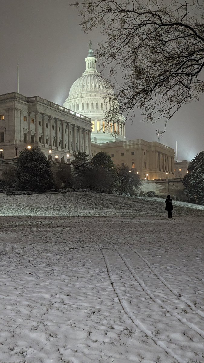 uyenvong's tweet photo. When the US capitol is in your backyard 📸 #SnowinDC https://t.co/jGn9fXXTgK