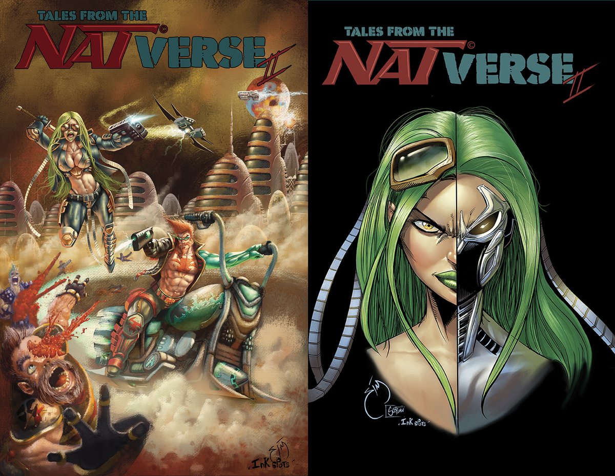 Simon_Pothier's tweet photo. Tales From The NATverse #2 is a 116 Page book that includes 4 new stories with NAT the MERC, BOB his Droid Dad, ZED his best friend, ROZE the Space pirate, ELRIKA and Introducing LOANI the Metal Valkyrie. #NATverse #NATtheMERC #MetalValkyrie

Stories samples &amp; Link down Below 👇 https://t.co/aZuKlBgXpS