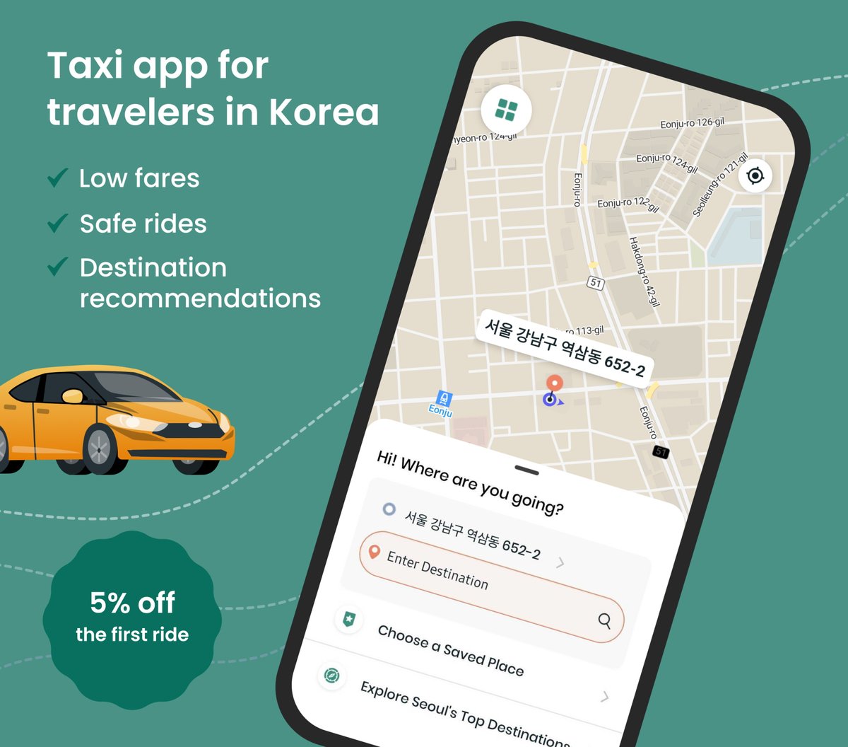 KoreanTravel's tweet photo. Getting around Seoul just got easier!😃From subway real-time interpretation system to foreigner-exclusive taxi app and English chatbot service for Seoul’s public bicycles, take use of all the new transportation services!😍
💠Travel news: https://t.co/r4jQ2WiE8Q https://t.co/fFlB2dEAy1