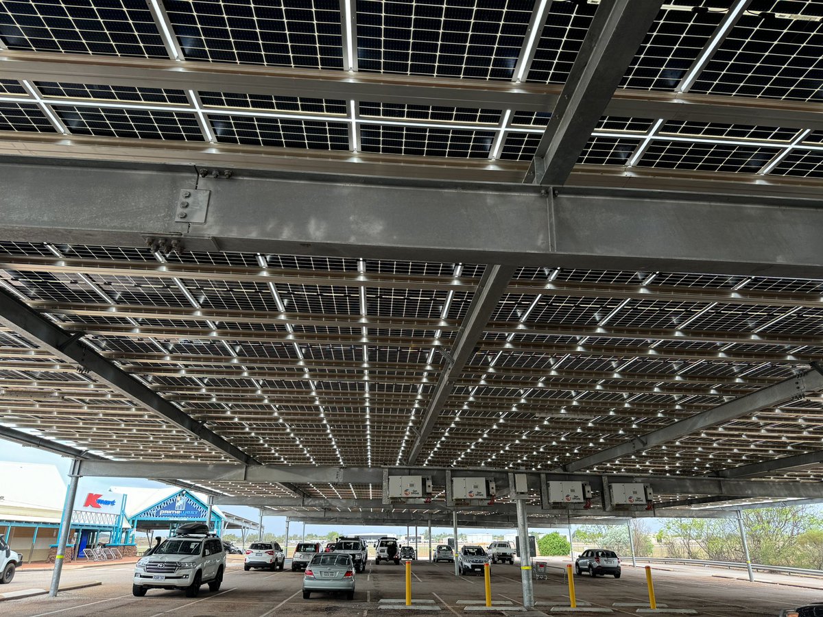 Undercover parking provided in Broome using solar panels