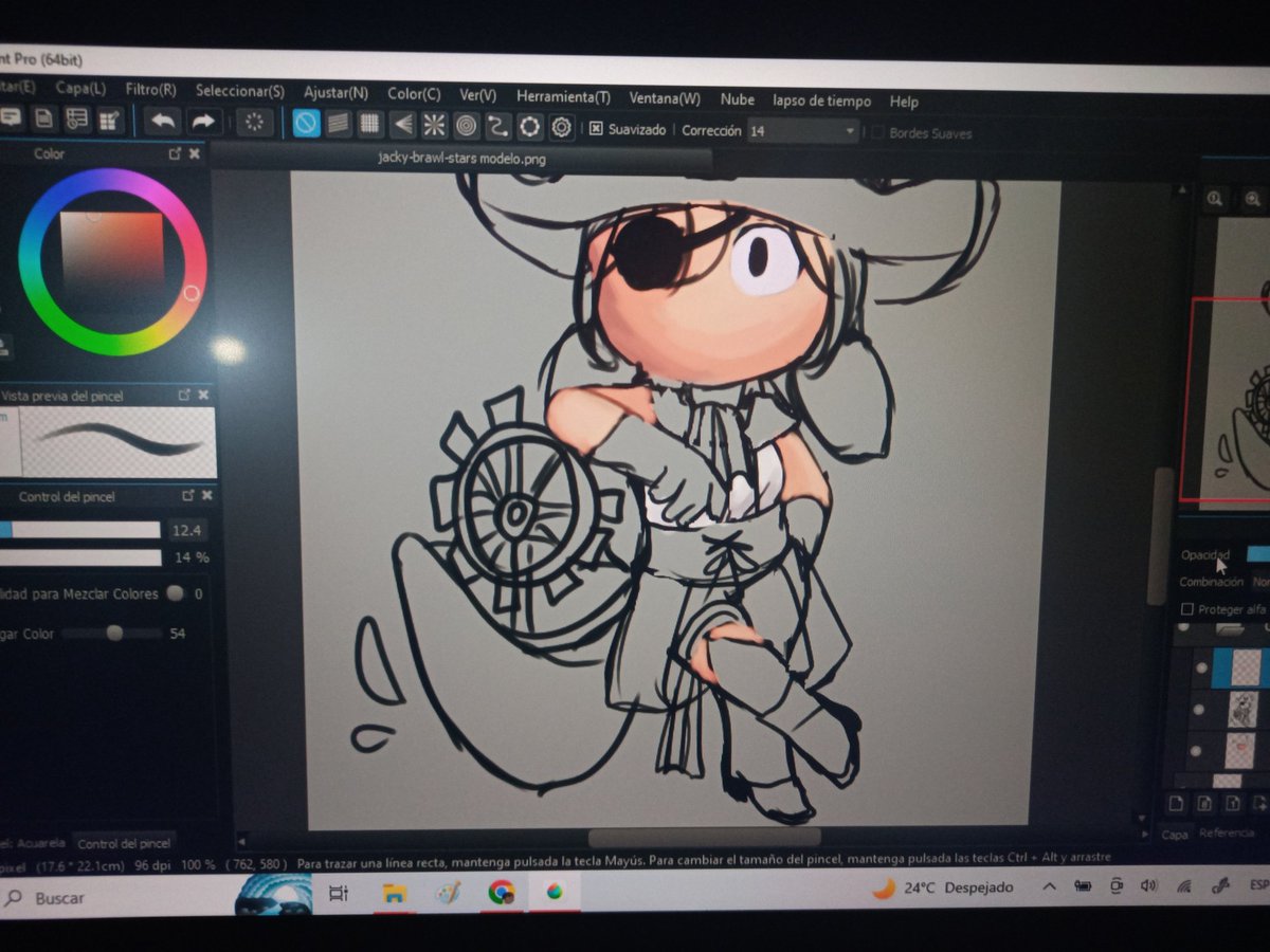 Hes7111's tweet photo. Skin pirata para jacky? (Ojalá 🗣️)
#jacky #BrawlStarsArt #brawlstars #BrawlStarsConcept #Fanarts #fanartbrawl #supercellidmaker #WIP #artist #ArtistOnTwitter https://t.co/FFT0jYw9Wx