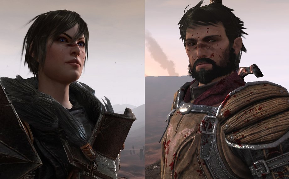 Dragon_Age_Fans's tweet photo. Good thing purple Hawke wasn’t the Inquisitor cuz every time Cole came around they’d yell, “That’s the Spirit!” https://t.co/fMX06z9E7S
