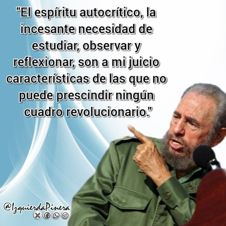 @AsambleaCuba @DiazCanelB @anamarianpp @HomeroAcostaA @YamilaF46891631 @HumbertoCHernn2 @CubaMinjus @OscarCubaMinjus @AlbertoLopezVC @yudi_mercedes @JLBrocheLorenzo @RPolancoF Siempre Fidel, mostrándonos el camino.

#UnidosXCuba 
#DeZurdaTeam