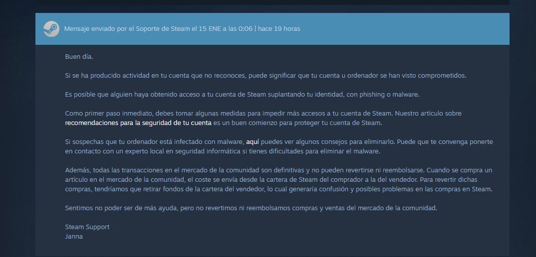MisterDax21's tweet photo. @Steam tengo un problema y el soporte de steam no me ayuda. solo me mandan el mismo mensaje. y siguen sin RESOLVER el problema, se metieron a mi cuenta y vendieron mi inventario de counter strike 2 y teniendo STEAM GUARD no me aviso. de que entraran a mi cuenta.-- SIGO https://t.co/XqHR0ciign