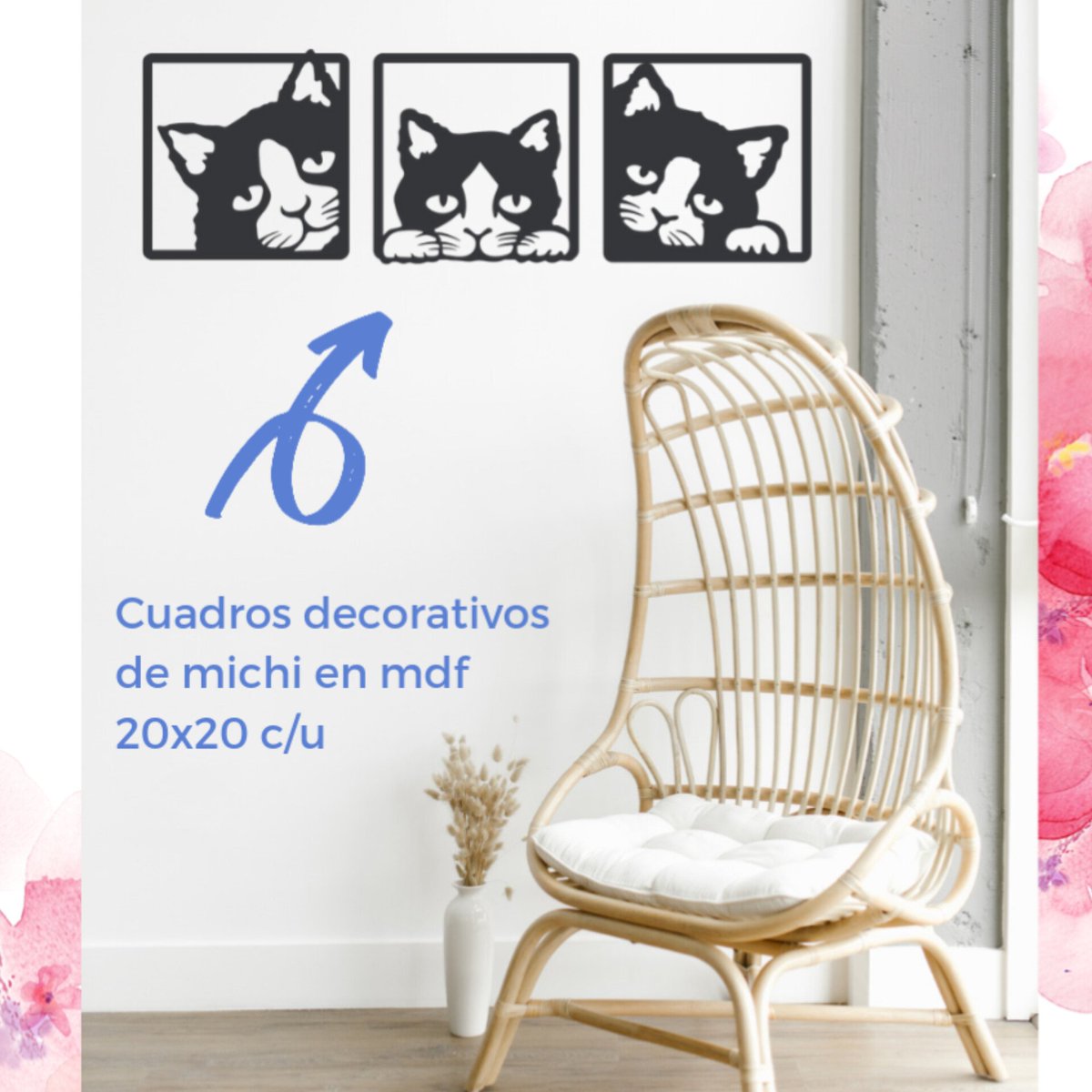 SublimeGuarani's tweet photo. Para los michi lovers tenemos este espectacular set de cuadros decorativos. 😻😻 

Son de 20x20 cm, fabricados en MDF (fibrofácil).

🔵 40mil gs en color natural (para decorar)
🔵 50mil gs en color negro

#paraguay #asuncion #catlover #michi #gatos #decoracion #diseño https://t.co/KhkMQbnOzn