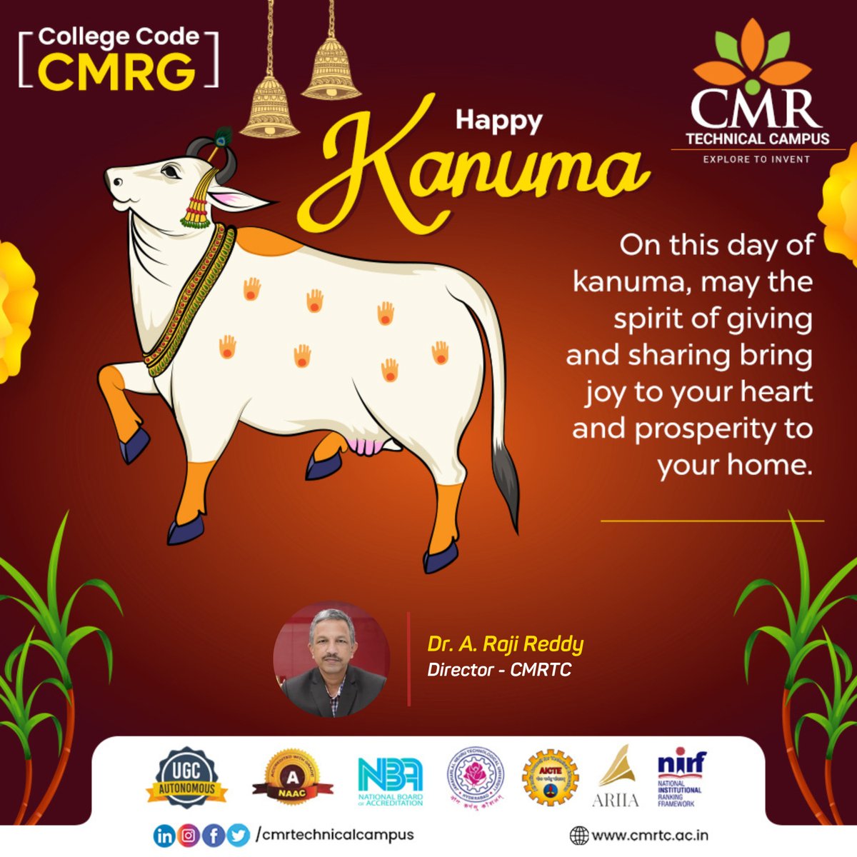 CMRTCofficial's tweet photo. π May the blessings of Kanuma bring prosperity and success to your endeavors, making this festive season truly special! πΎπ«
#Kanuma #CMRTC #CMR #CMRTechnicalCampus #CMRGroupOfInstitutions https://t.co/wc0IkzglQd