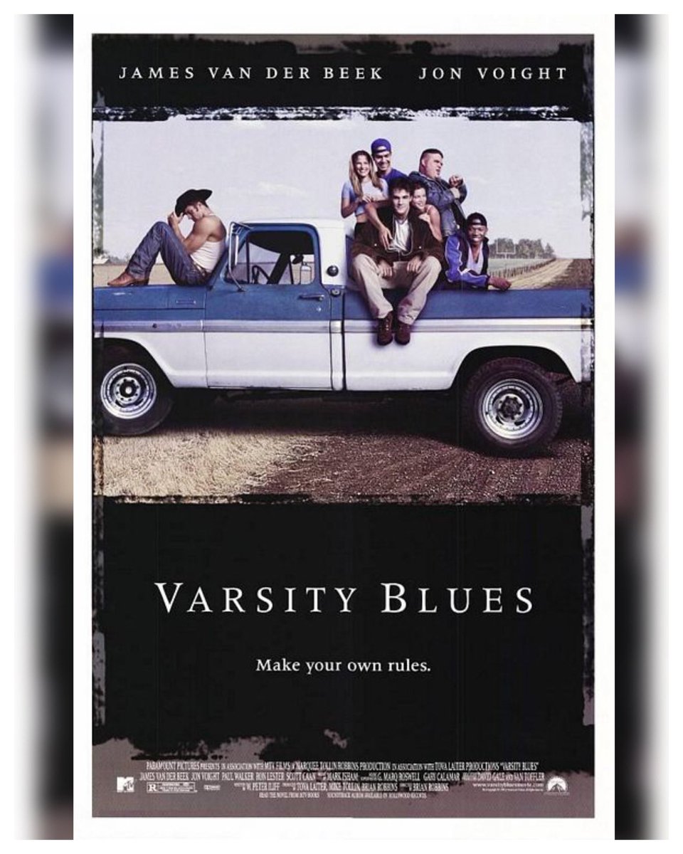 WreckLeaguePod's tweet photo. 25 Years #VarsityBlues Starring: #JamesVanDerBeek #JonVoight #PaulWalker #AmySmart #RonLester #ScottCaan #ElielSwinton #AliLarter #ThomasFDuffy #RichardLineback Directed By: #BrianRobbins 🏈
#WreckLeaguePodcast https://t.co/dC87kIWeO8