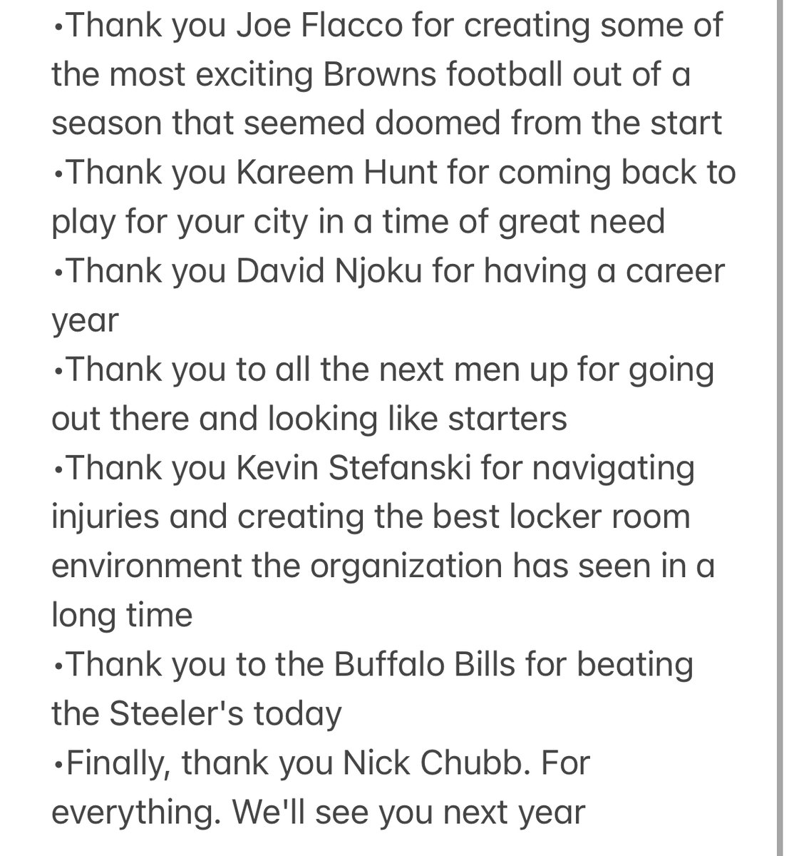 AlexImwalle's tweet photo. Final Thoughts on the Browns Season: https://t.co/9fFgZIWJ67