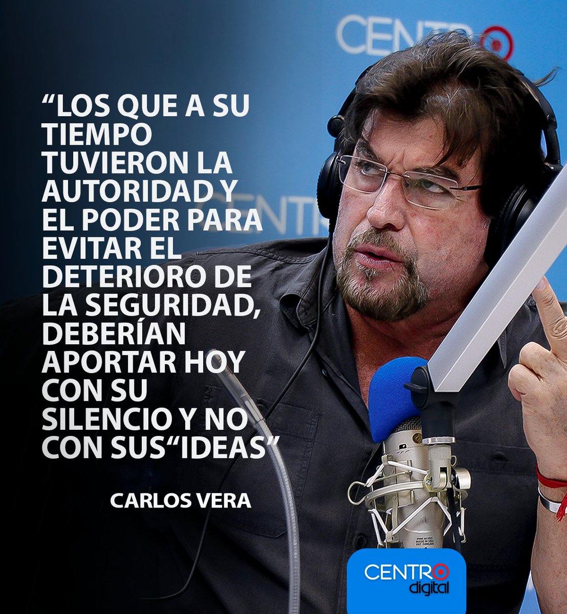 radiocentroec's tweet photo. #ATENCIÓN🗣️ Callados se ven mejor. Tuvieron el poder y el tiempo necesario para solucionar la crisis de inseguridad, así que ahora no vengan con sus "consejos". 

La opinión de @CarlosVerareal https://t.co/pDqncpQgo0