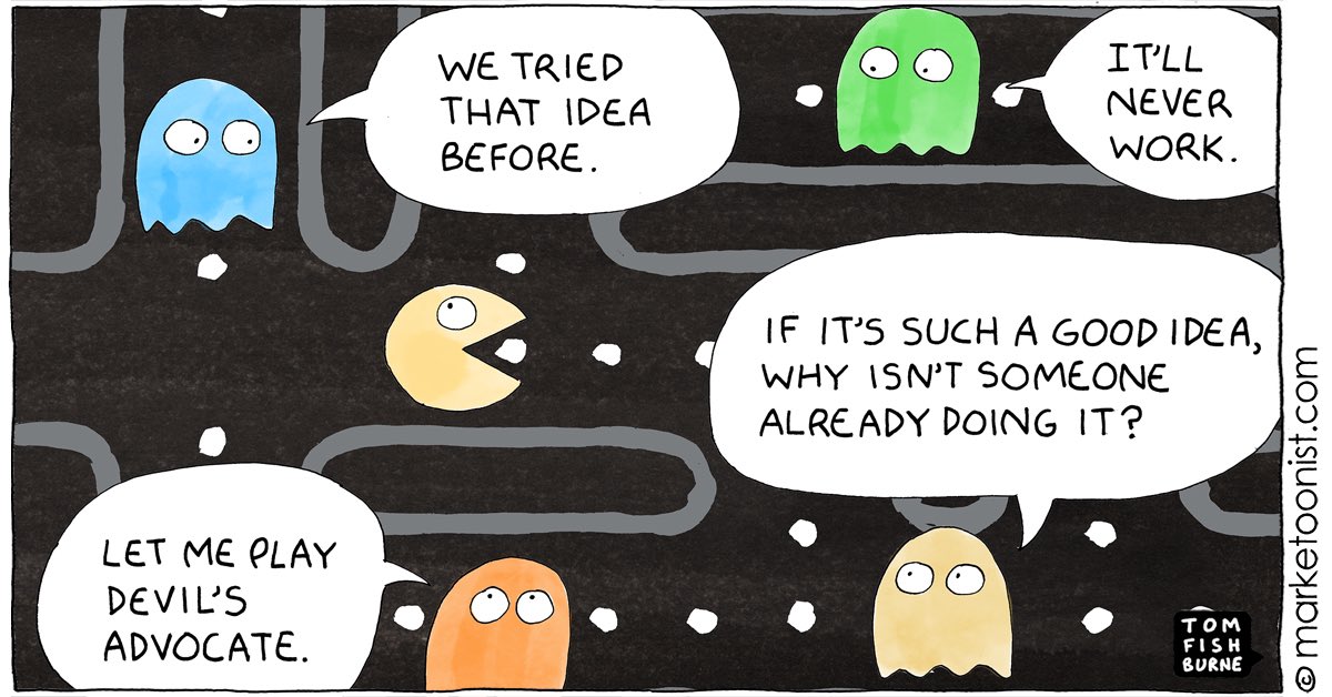 "Ideas are worth nothing unless executed." - Steve Jobs

Credits: <a href="/tomfishburne/">Tom Fishburne</a>