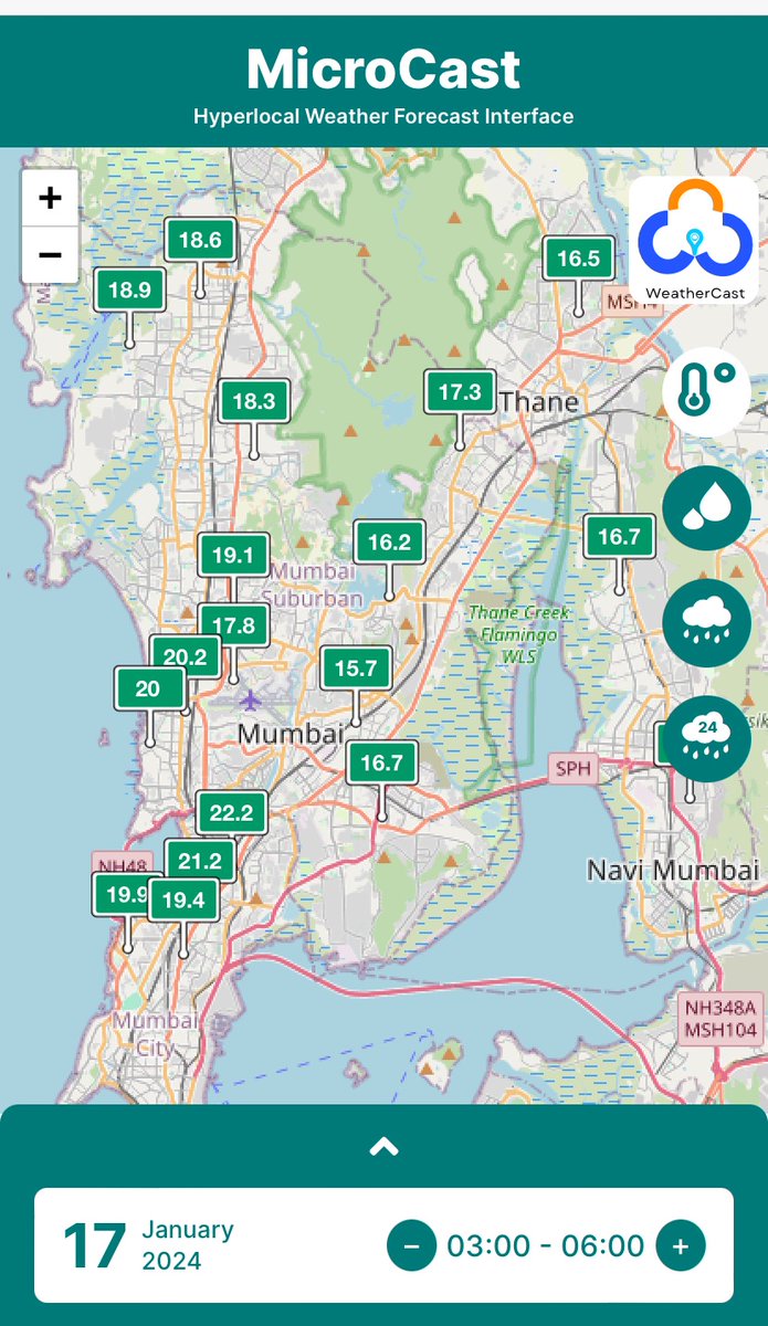 WeatherCastIN's tweet photo. First signs of #MumbaiWinter. Nice chill in the air.
Our IoT device at Powai recorded 15Β°C, lowest of the season so far. As per our forecast, this chill is going to hold up, providing relief from hot #Mumbai weather. Enjoy! & layer up for the morning chill. https://t.co/bkto5YRN1v