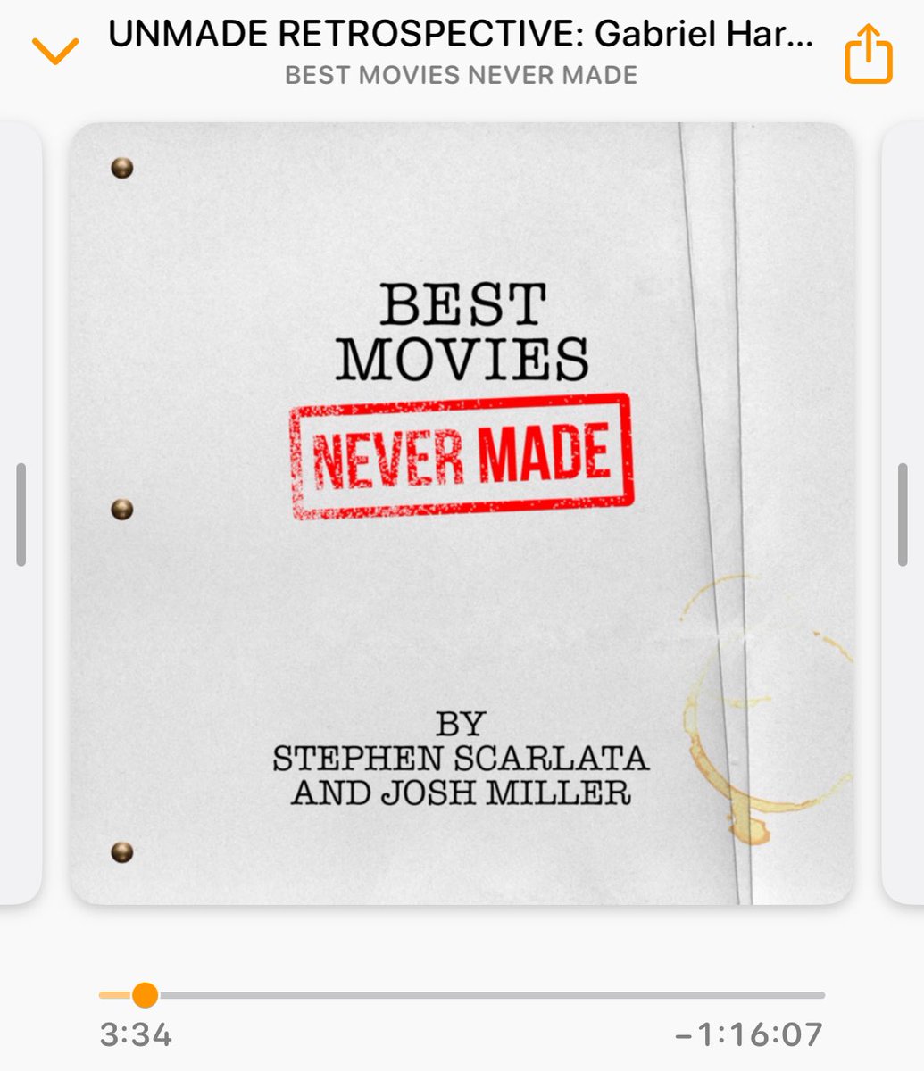 Incredible surprise this morning finding one of my favorite comic creators a guest on one of my favorite podcasts! A wonderful series of stories from @gabrielhardman on @NeverMadeFilm Well, done gentlemen!