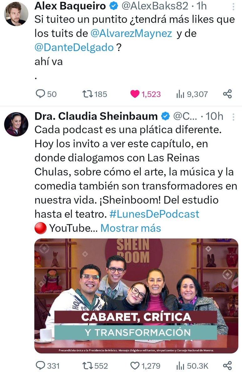 Torhsantos's tweet photo. @AlexBaks82 @AlvarezMaynez @DanteDelgado Tienes más likes que cierto títere y eso que lleva 10 hrs su publicación 😂 https://t.co/quJnZvMDS3
