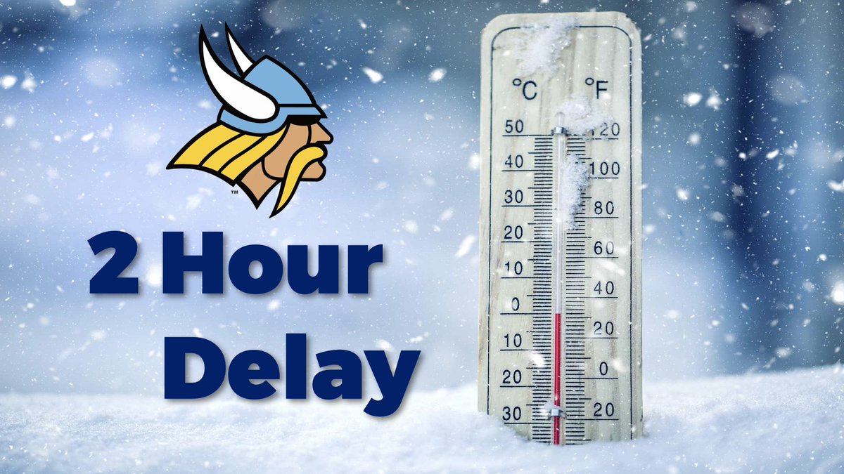 rvschools's tweet photo. Due to the windchill, RV Schools will be on a 2-Hour Delay for Tuesday, January 16, 2024.

Thank you,
RV Schools https://t.co/VcgyXA38QK