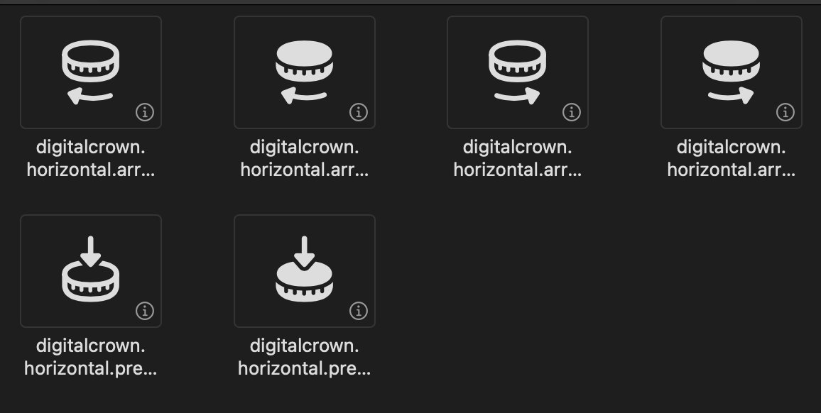tokufxug's tweet photo. Apple Vision Pro Digital Crown 関連 の SF Symbol #applevisionpro #visionpro #visionos #oneplanetxr https://t.co/tSfCNEbxmt