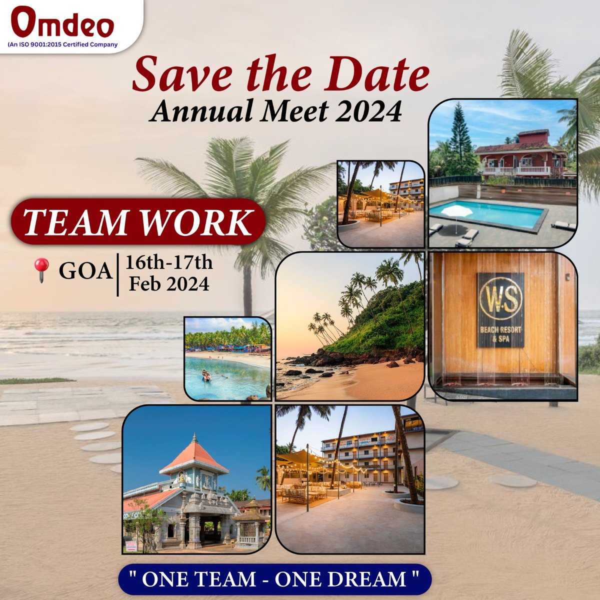 myomdeo's tweet photo. Save the Date for Annual Meet 2024! Team Work at Goa on 16th-17th Feb 2024.

#GoaTeamWork
#CollaborateInGoa
#TeamSpiritGoa
#Feb16_17TeamWork
#GoaCollaboration
#UnityInGoa
#SynergyAtSunset
#WorkPlayRepeat
#TeamBondingGoa
#GoaGetawayWork https://t.co/NxVBIevXla