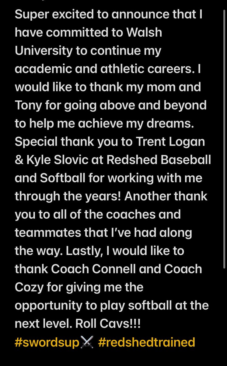pgregory_5's tweet photo. Roll Cavs!!!🥎 @WalshSoftball @redshedbaseball @OHRocketSB #swordsup⚔️ #redshedtrained https://t.co/nEj3OYPLtb