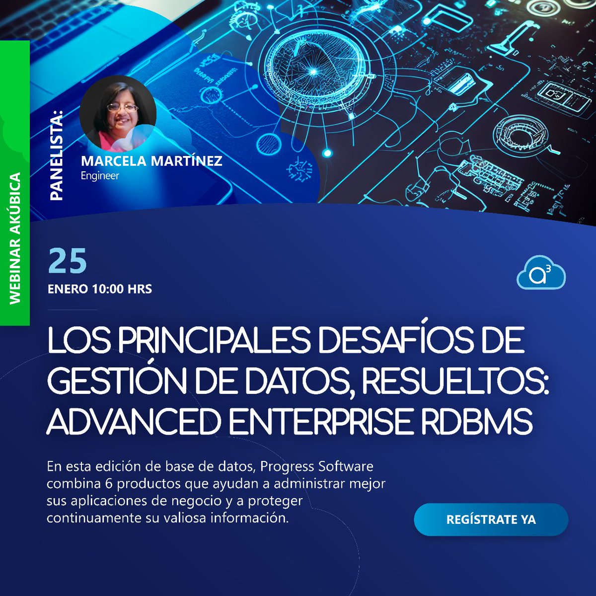 sistemas_a3's tweet photo. ¡Eleva el rendimiento de tus aplicaciones en el 2024! 🚀 Únete al webinar el 25 de enero, 10 am, con Marcela Martínez. Descubre estrategias rentables para vencer desafíos de gestión de datos. Regístrate aquí 👉 https://t.co/B2SgoL7OJ8 ¡No te pierdas esta oportunidad de evolución! https://t.co/QH4SOKvNqB