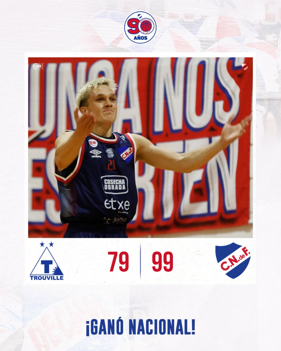 <a href="/CNdeFbasketball/">Nacional Basketball</a> derrotó como visitante <a href="/ClubTrouvilleUY/">Club Trouville</a> 99-79 Michael Smith <a href="/mikesmoothies24/">Michael Smith</a> 17 pts,Sebastián Ottonello @SebaOttonello3 16 pts,6 reb Alejandro Acosta <a href="/AleAcosta89/">Alejandro Acosta</a> 15 En Trouville Josimar Ayarza <a href="/josimarAyarza10/">Lovemylifestyle</a> 19 pts,5 reb, Santiago Fernández <a href="/Tatifernandez__/">Tati Fernandez</a> 18