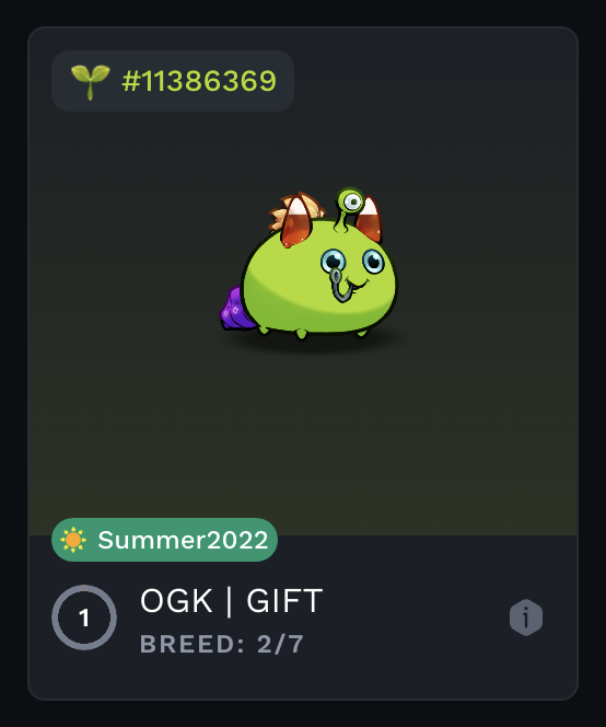 KyleBlohm's tweet photo. This is the ☀️ Axie I'm giving to the community because @Lethal5582 used code "OGK" when buying a Mystic  yesterday🎁

To Win you must be following @Lethal5582 @KyleBlohm @glennmcguire @TribestersWorld &amp; @tribes_studio

Winner announced tomorrow! https://t.co/cKnT4RxI9z