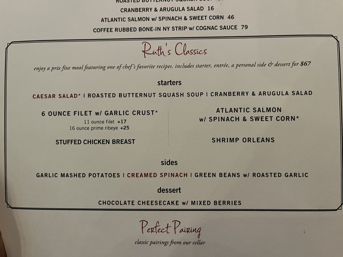 TeamGumball5's tweet photo. Choose your Fighter?
Btw I learned how to properly pronounce Prix Fixe properly just like 2yrs ago. 😂 #RuthsChris https://t.co/uMAfBy8FA8