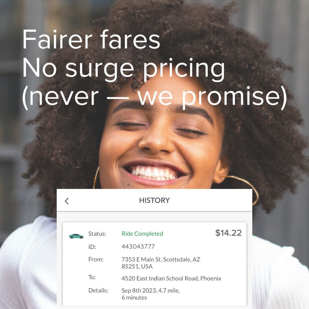 HUMRideshare's tweet photo. Our three pillars for a better rideshare experience:
π Drivers keep 100% of fares
π° Fairer fares for passengers
π Transparency at every turn
#HUM #HUMRideshare #RideshareDoneRight #RideshareSimplified #ArizonaRideshare https://t.co/FZGDBc716R