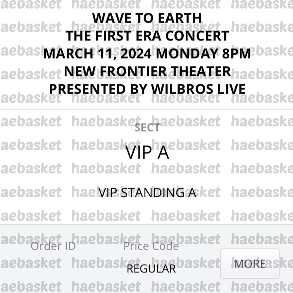 haebasket's tweet photo. wts lfb ph ☻ #haemarket
wave to earth concert tix
— vip standing A
— early timestamp (11:08 AM)
— day 1 (march 11)
> P4950 
mop gcash payo

t. wte w2e con ticket https://t.co/ue1rJ2ZRyp