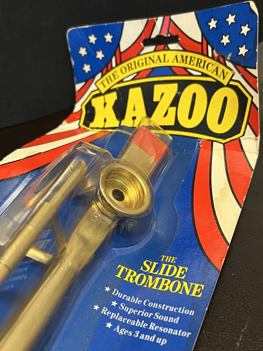 TeriE's tweet photo. RARE Kazoo Slide #Trombone Musical #TinToy Original UNUSED #MadeinUSA Circ 1980s 

#vintagetoys #musicaltoys #slidetrombone #brassinstruments #toytrombone #collectibles #kazoos #MusicalInstruments #bandcamp #band #orchestra #brassband #ebayfinds #1980s

https://t.co/iC5eRkwuGH https://t.co/UBl5ICgdCG
