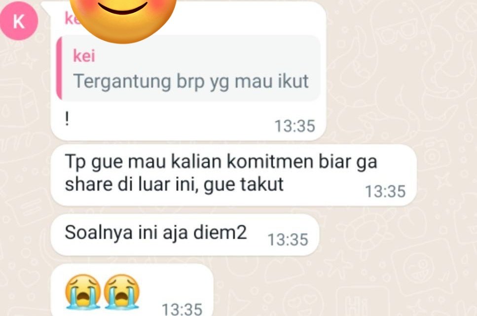 KevinS_u's tweet photo. Tunggu jam tayang nyaa yaa 🙄🙄

Sebenernya aku ga mau sebar ini ke publik dan aku kasih kesempatan mereka jujur tapi mereka ga mau jujur dan ttp merasa ga bersalah

Apapun keburukan mereka tidak menghilangkan kebaikan mereka ke kalian yaa, kita hargai dan terimakasih atas itu https://t.co/TE9mnH91b0
