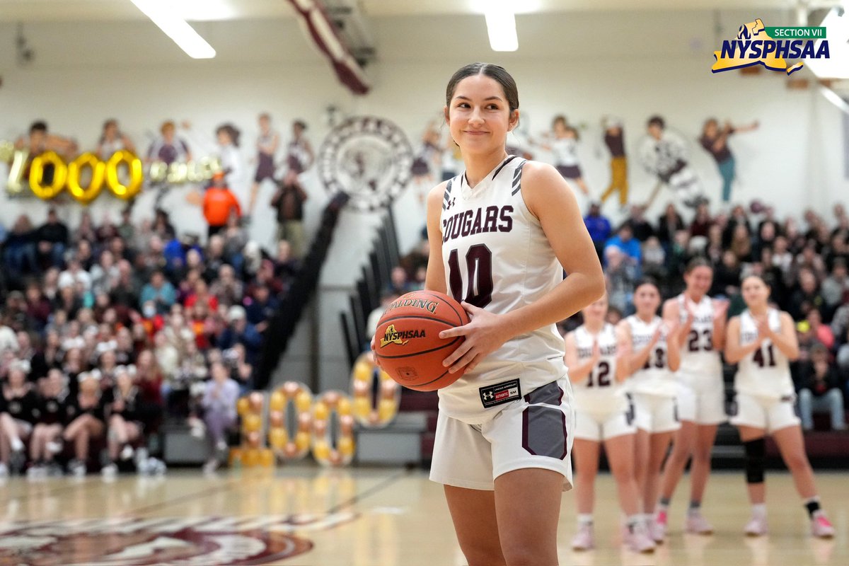 A picture is worth 1,000 words, but in the case of today’s Photo of the Day, it’s worth 1,000 points! #SectionVII #Basketball