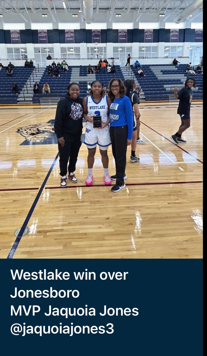 Congratulations to our MVP Jaquoia Jones <a href="/Ball_quoia3/">Jaquoia Jones</a>  led our girls to a win against Jonesboro High School.  MLK Tourney. 🖤💙🦁