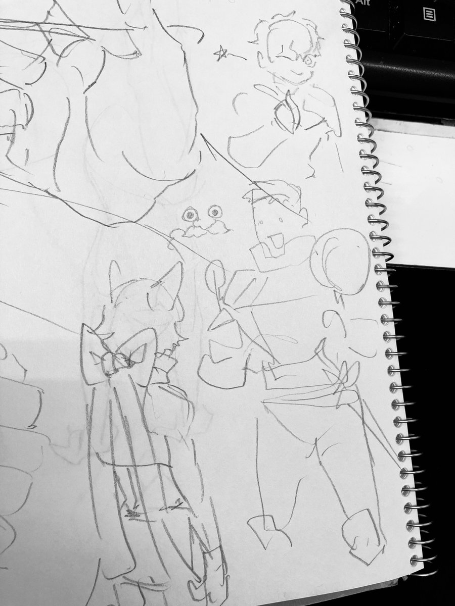 Sneaking in scribbles at life drawing at work 