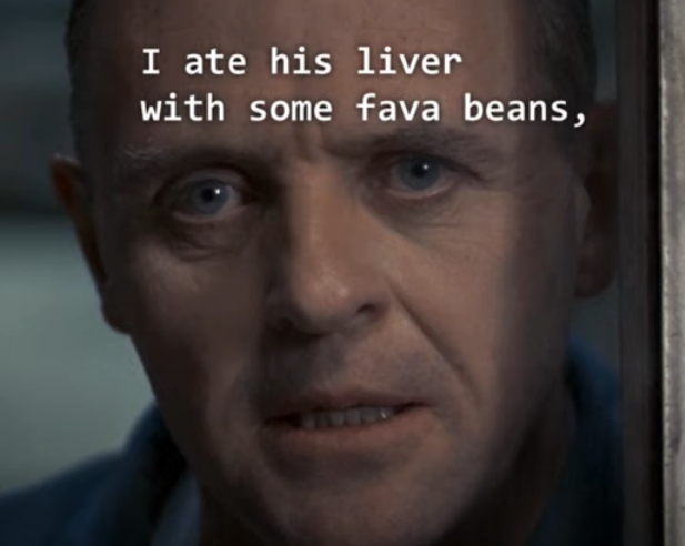 not gonna lie.. that sounds delicious lol #horror #HorrorMovies #HorrorCommunity #hannibal #silenceofthelamb
