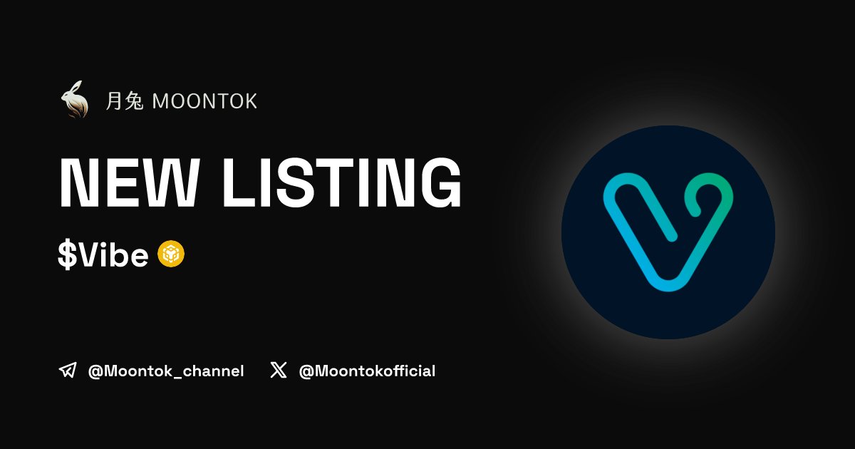 Moontok Listing Alert (@moontoklisting) on Twitter photo ⚡ 月兔雷霆 - Moontok Xpress
Vibe ($Vibe)
moontok.io/coins/vibe-3
0xae6e2A1C98023d9BF6b2Cd83de1593070dcf644D
LIQ: $12,860 | MC: $28,379
#altcoin #memecoins <a href="/vibesocial/">Social Vibe</a> <a href="/moontokofficial/">Moontok 月兔 🐇</a> ⚡ 月兔雷霆 - Moontok Xpress
Vibe ($Vibe)
moontok.io/coins/vibe-3
0xae6e2A1C98023d9BF6b2Cd83de1593070dcf644D
LIQ: $12,860 | MC: $28,379
#altcoin #memecoins <a href="/vibesocial/">Social Vibe</a> <a href="/moontokofficial/">Moontok 月兔 🐇</a>