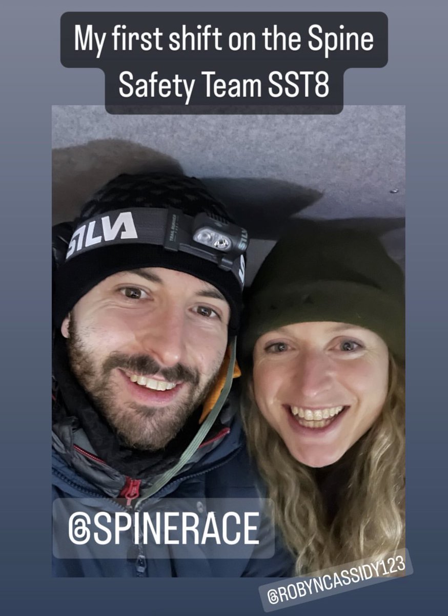 He’s been filling water bottles and helping out runners all afternoon.

Elsewhere, Simon Roberts, winner of the Winter Challenger North in 2022 who earlier retired from the Spine Race, has joined the #spinesafety team.
