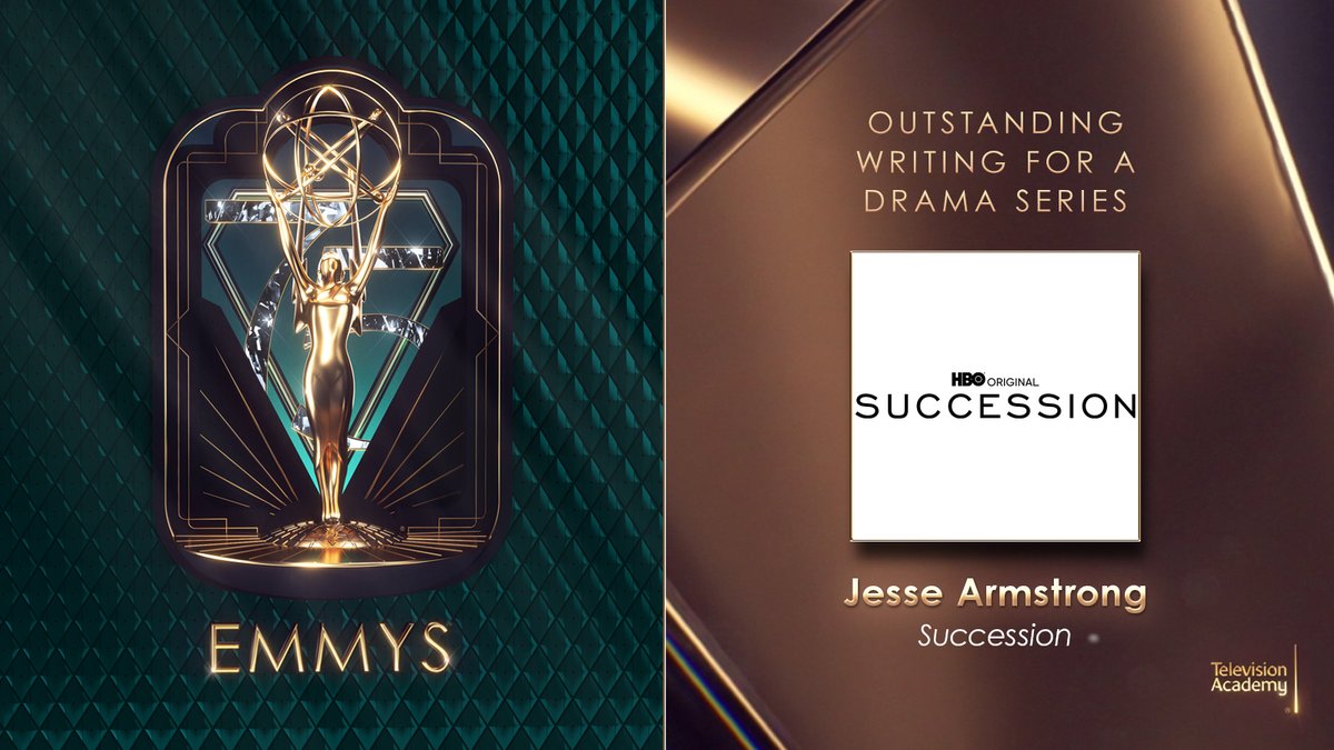 And the #Emmy for Outstanding Writing for a Drama Series goes to... @JesseArmstrong1 for @Succession (<a href="/HBO/">HBO</a>/@streamonmax)! Bravo! 🤝 #Emmys #75thEmmys