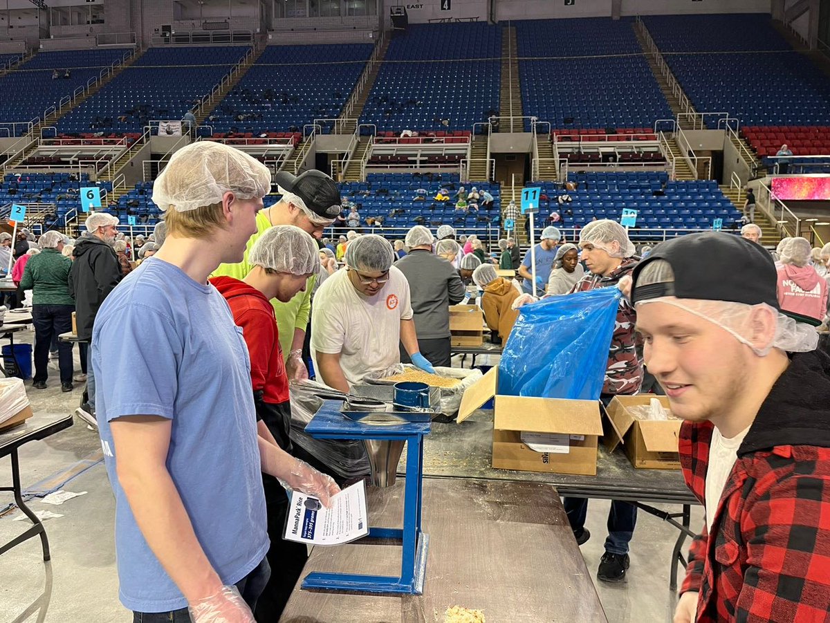 Our Brothers went to FargoPack at the FargoDome and helped pack 172,584 meals to feed 473 kids for a year.