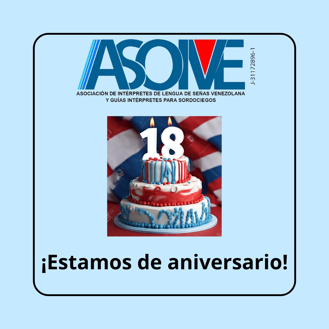 asoive's tweet photo. ¡Cumplimos nuestra  mayoría de edad! Además de trabajar en estrecha relación con las organizaciones de personas sordas, hemos unido  esfuerzos con organizaciones gubernamentales y privadas para garantizar la accesibilidad de la comunidad sorda. 

#18AñosDeASOIVE https://t.co/RmZReGcxmZ