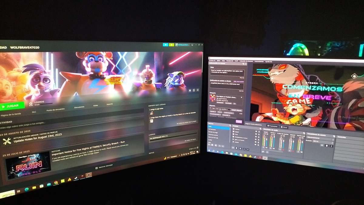 Preparando todo para iniciar directo con nuevos Vtubers únanse para ver qué tal nos va en la Pizzería UwU ✨

twitch.tv/angelwolf_brave

#furry
#furrycommunity #securitybreach #FiveNightsAtFreeddys