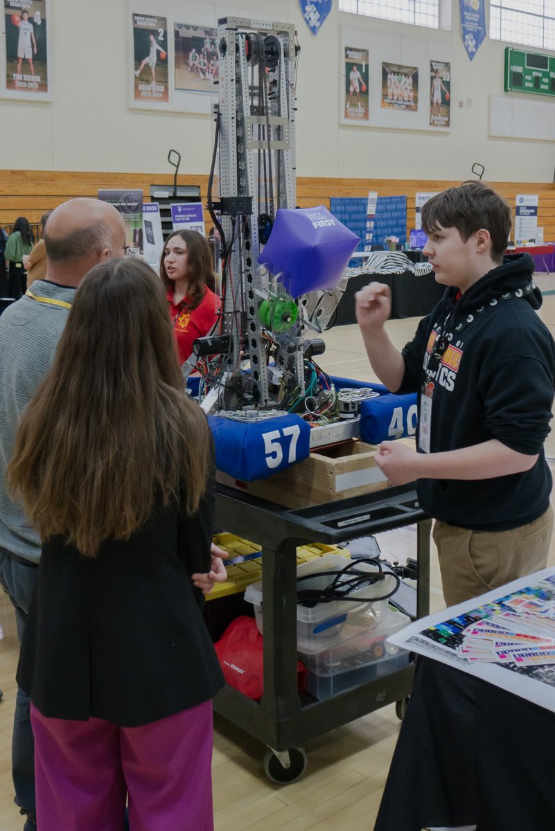 frc5740's tweet photo. Today, 5740 traveled to South Fayette School to host our Student Showcase and Experiential Learning Presentation at the Three Rivers Educational Technology Conference with @quasics    #frc @pghtech #TRETC2024  #firstinspires #firstroboticscompetition https://t.co/G3PqErkcZA