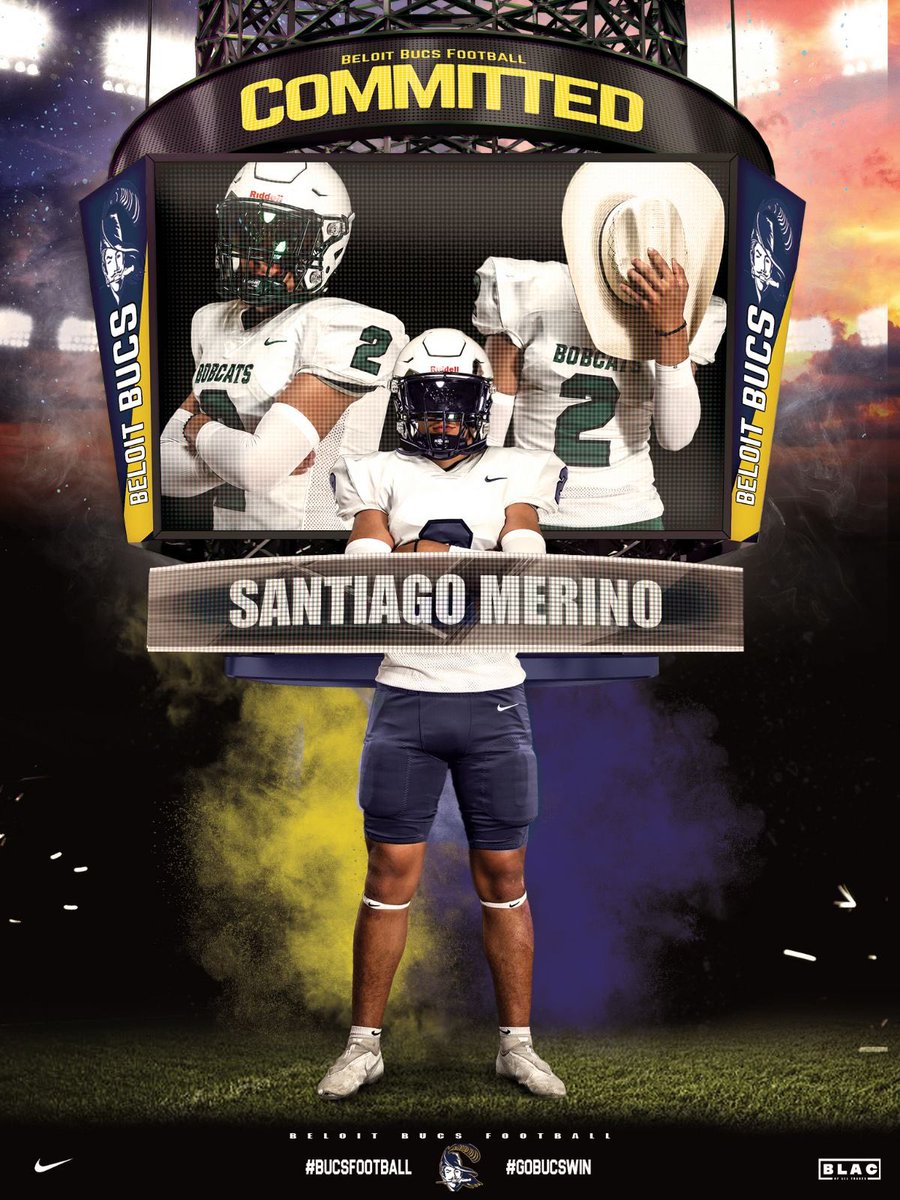 Santiago (@santimeriino) on Twitter photo I am proud to announce my commitment to continue my education & athletic career at Beloit University Thanks to all my High School coaches at <a href="/BHS_FB_Recruits/">Benbrook FB Recruits</a> who've been with me every step of the way. Excited for the next chapter !
<a href="/BeloitBucsFB/">BeloitBucsFootball</a> <a href="/CoachWillStrong/">William Affognon</a>
<a href="/coachb_2106/">Patrick Bostice</a> I am proud to announce my commitment to continue my education & athletic career at Beloit University Thanks to all my High School coaches at <a href="/BHS_FB_Recruits/">Benbrook FB Recruits</a> who've been with me every step of the way. Excited for the next chapter !
<a href="/BeloitBucsFB/">BeloitBucsFootball</a> <a href="/CoachWillStrong/">William Affognon</a>
<a href="/coachb_2106/">Patrick Bostice</a>