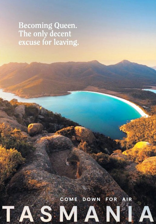 douglasweller's tweet photo. One message. One photo. Playful &amp; powerful. Well done Tourism Tasmania. https://t.co/IrVZkb6cxx