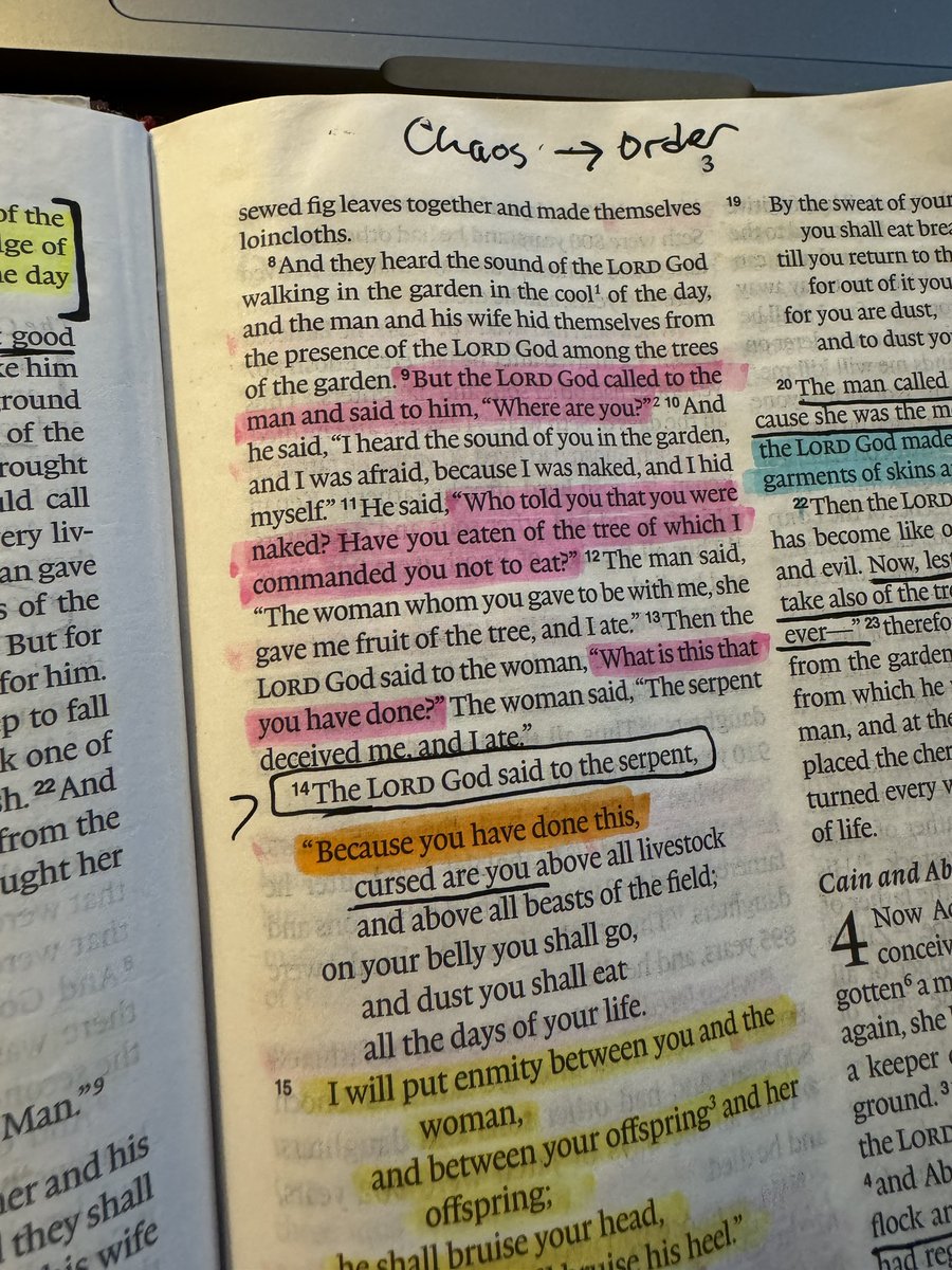 markhcox's tweet photo. Isn’t it interesting how God asks questions? When Adam and Eve sinned by eating the fruit, God follows up with four questions.

1. Where are you?
2. Who told you that you were naked?
3. Have you eaten of the tree?
4. What is this that you have done?

He’s still guiding us home. https://t.co/1tyynSp1Z3