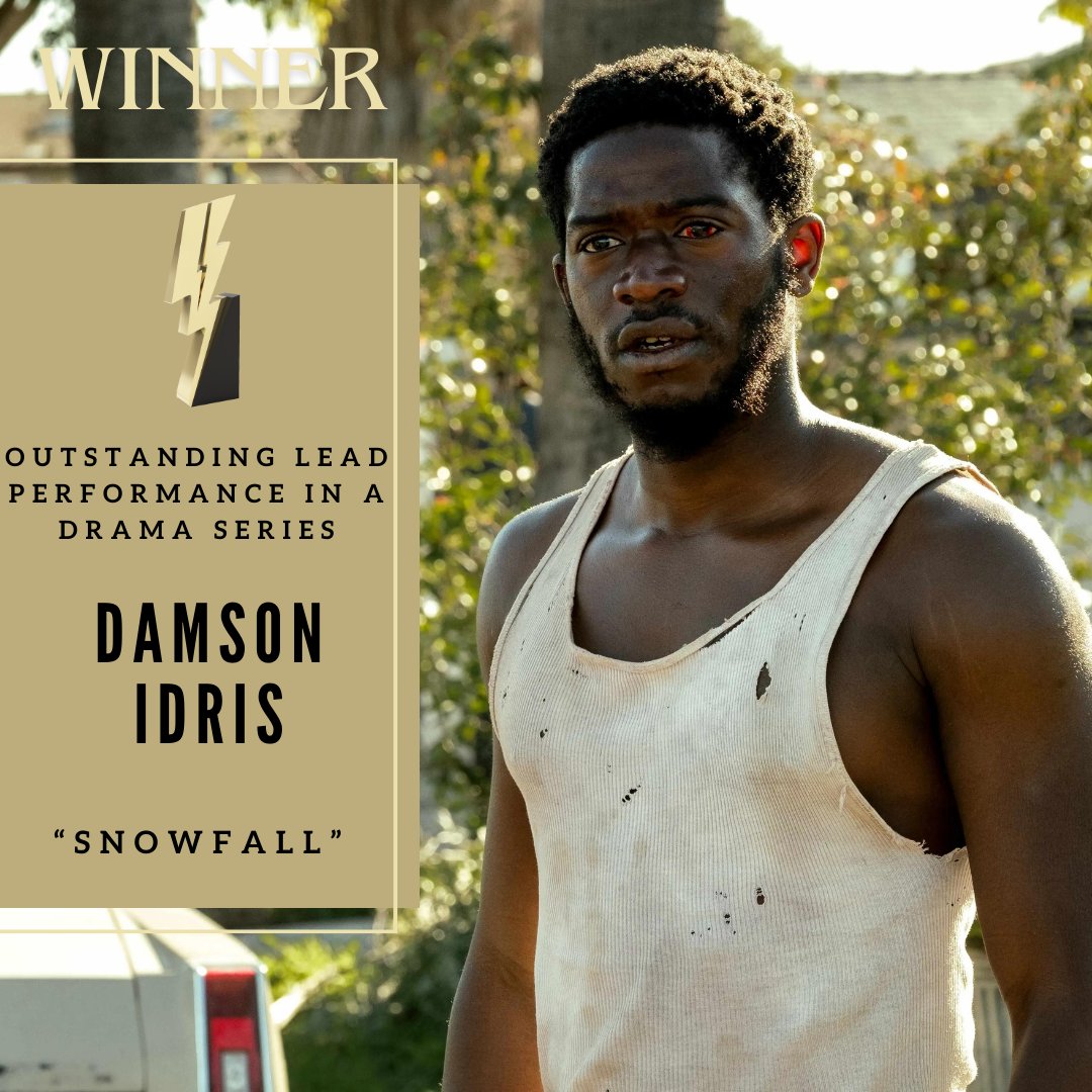 Winner for Outstanding Lead Performance - Drama Series - @damsonidris (@snowfallfx)  #blackreeltvawards #blackreelawards #blackexcellence